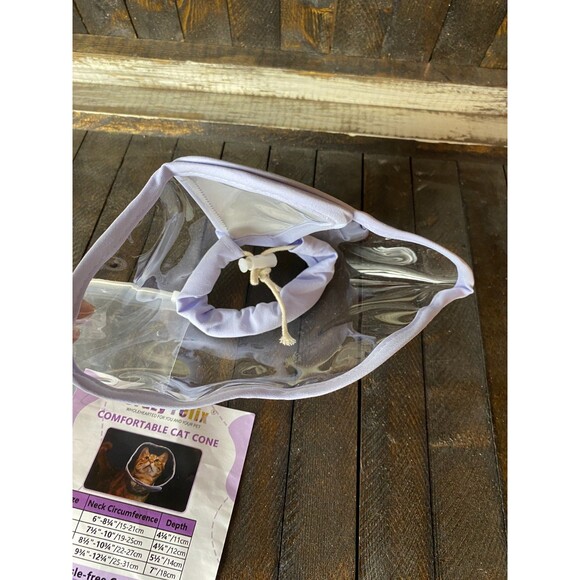 Crazy Felix Sz S Purple Cat Cone Collar Comfort Anti Licking Adjustable - Picture 4 of 4